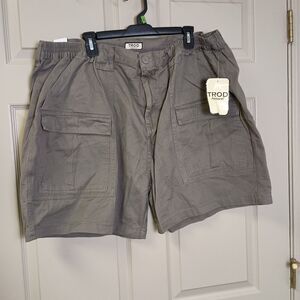 TROD Apparel Mens Shorts Size 46 Gray 100% Cotton NWT Cargo Pockets